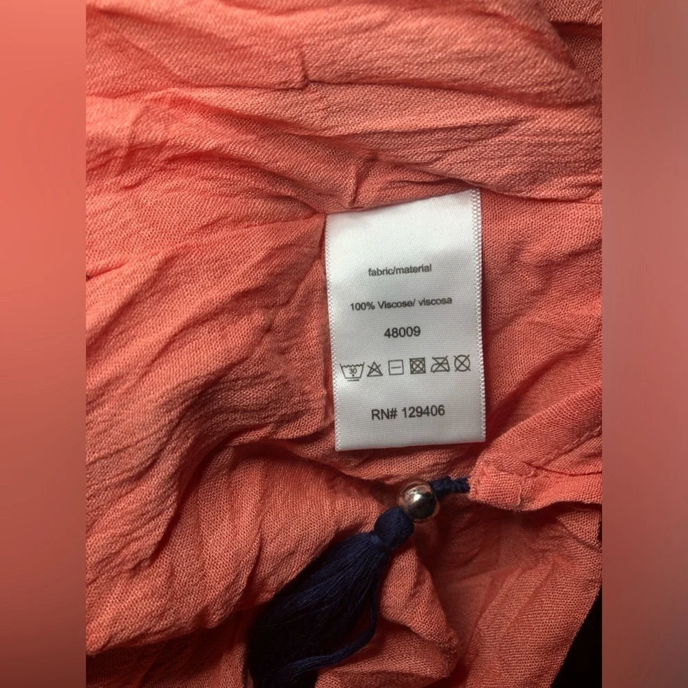 VENUS Coral and Navy Swim Coverup NWOT
